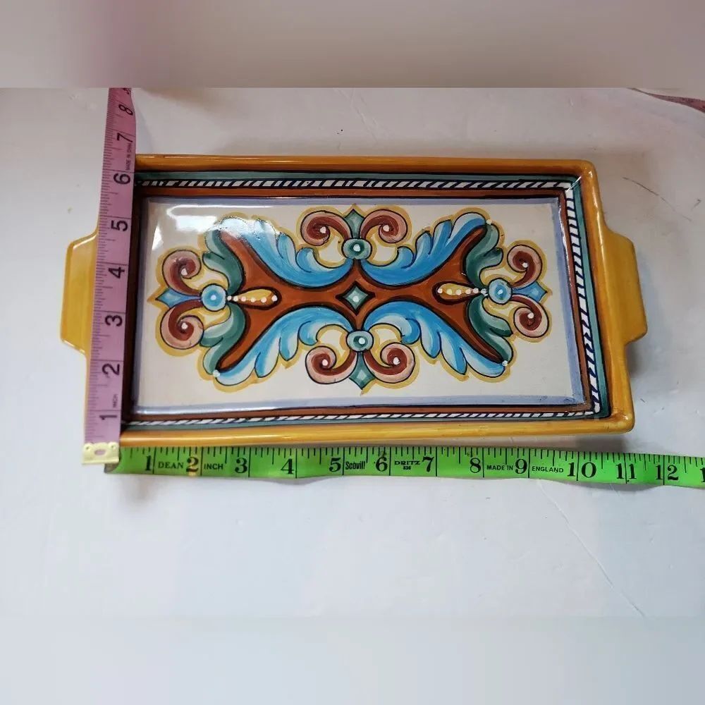 Deruta Tray Hand Painted in Italy - Picture 6 of 7